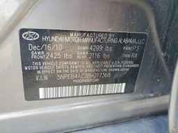 2011 HYUNDAI SONATA