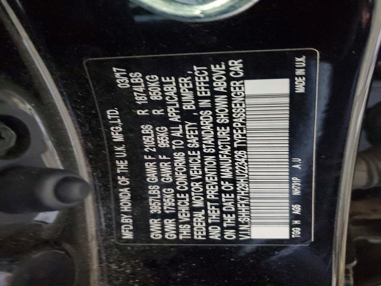 2017 HONDA CIVIC