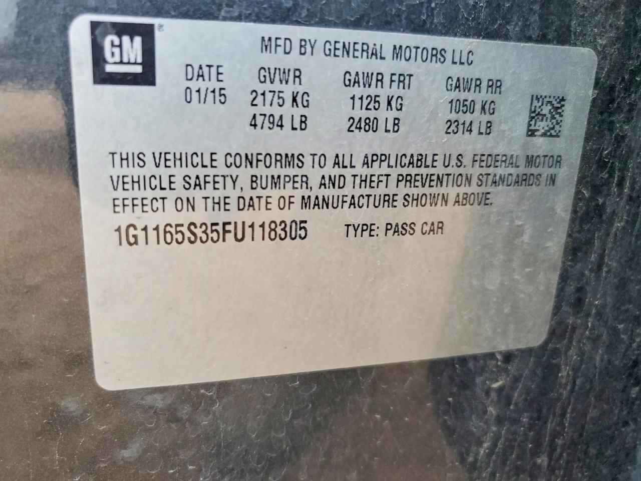 2015 CHEVROLET IMPALA