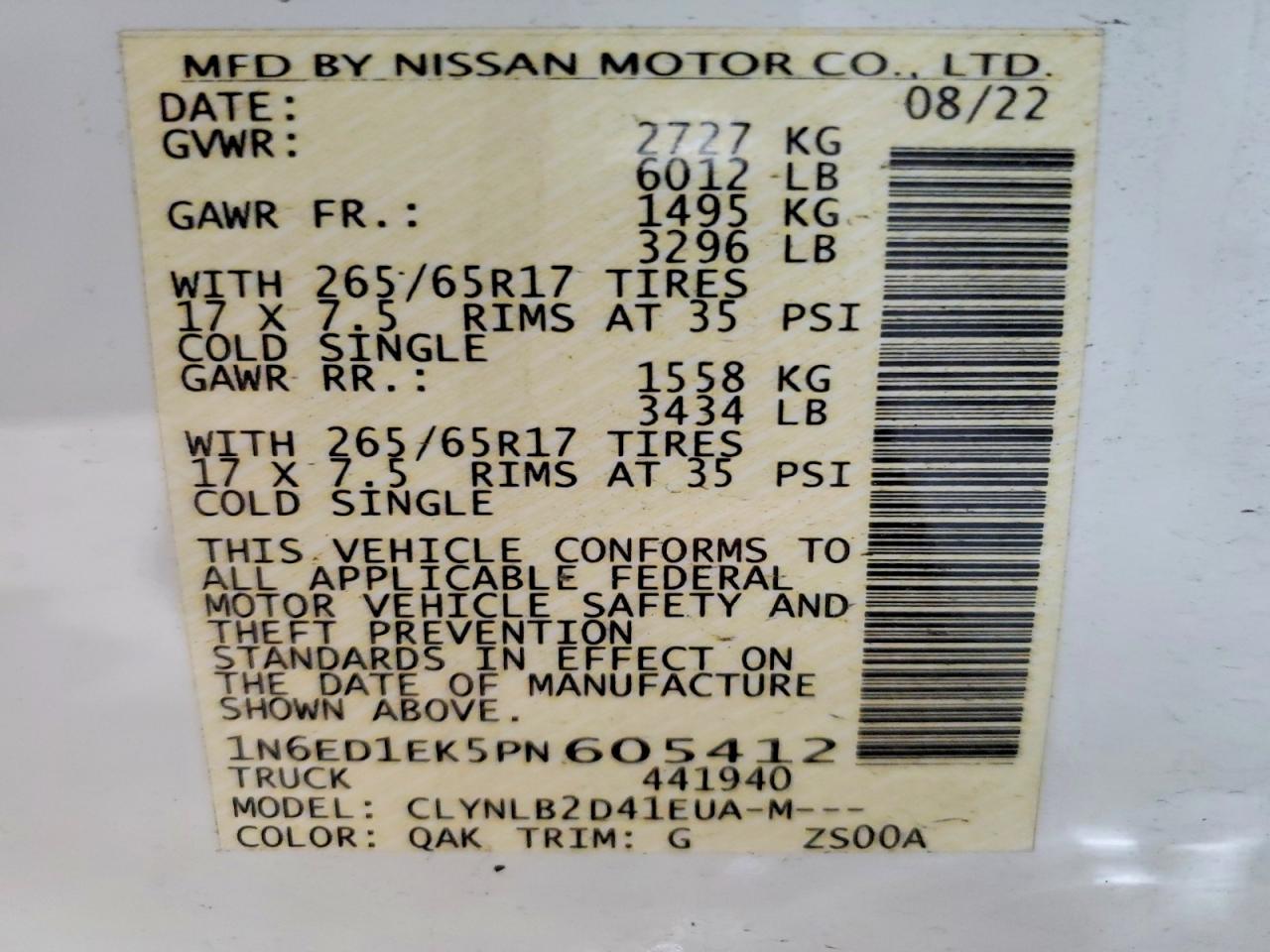 2023 NISSAN Frontier