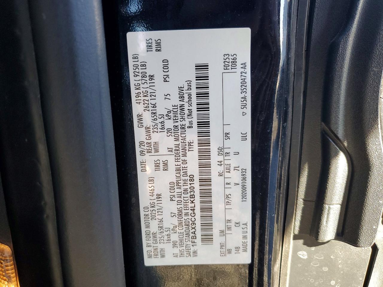 2020 FORD Transit