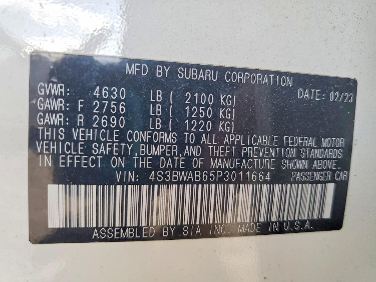 2023 SUBARU Legacy