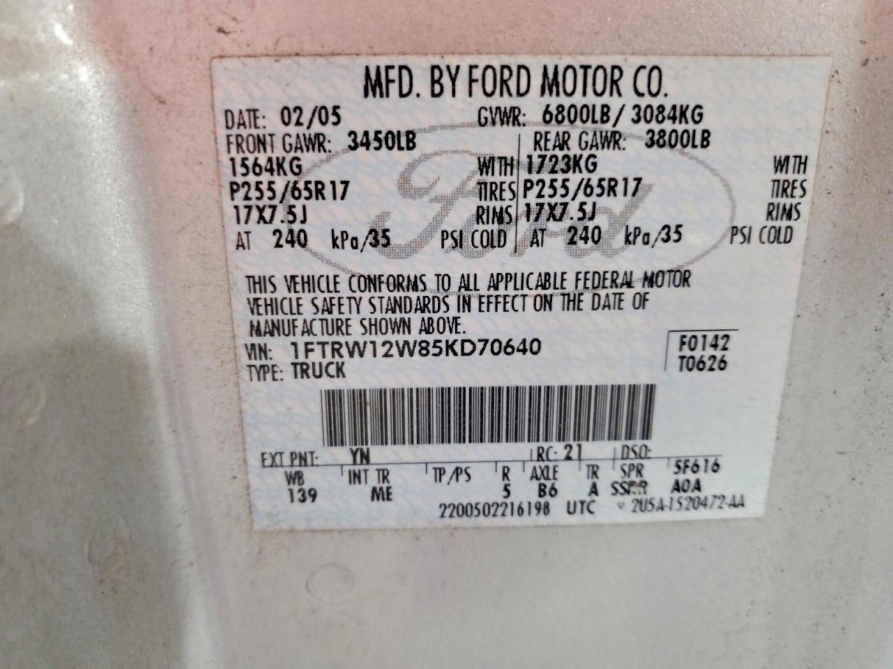 2005 FORD F-150