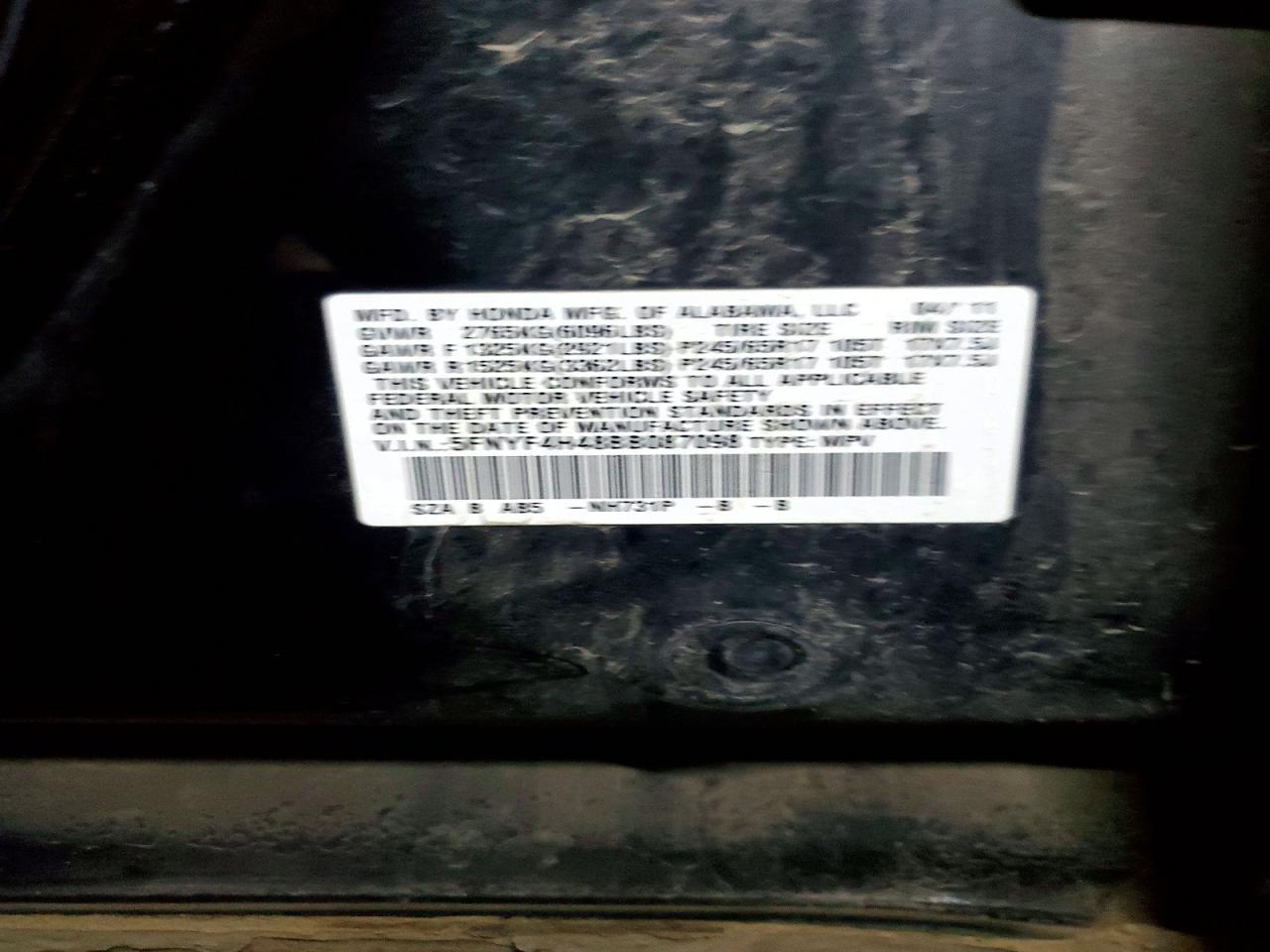 2011 HONDA PILOT