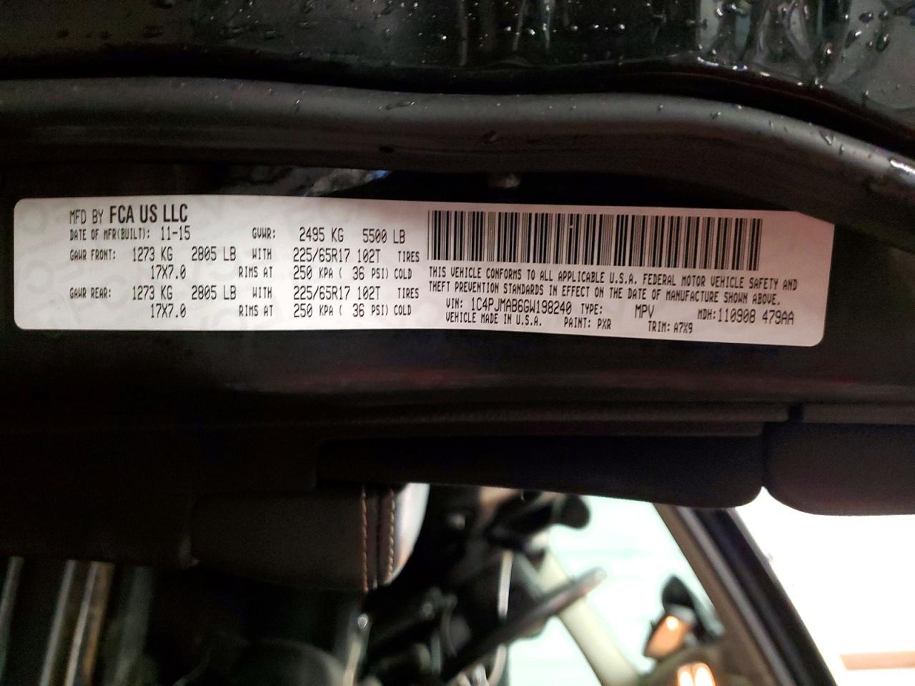 2016 JEEP CHEROKEE