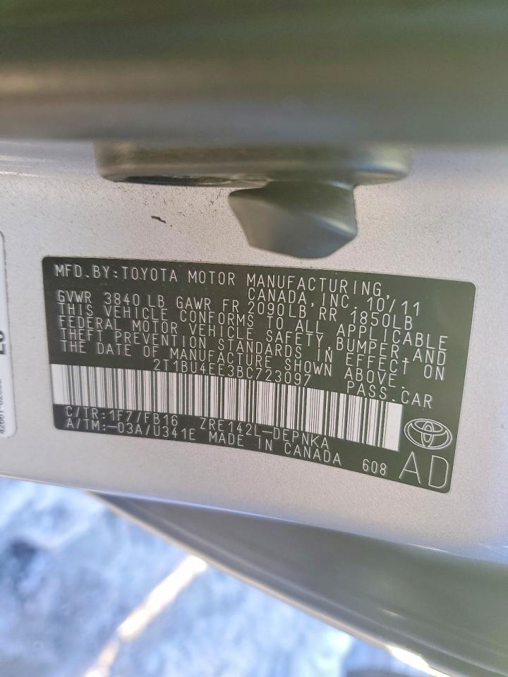 2011 TOYOTA COROLLA