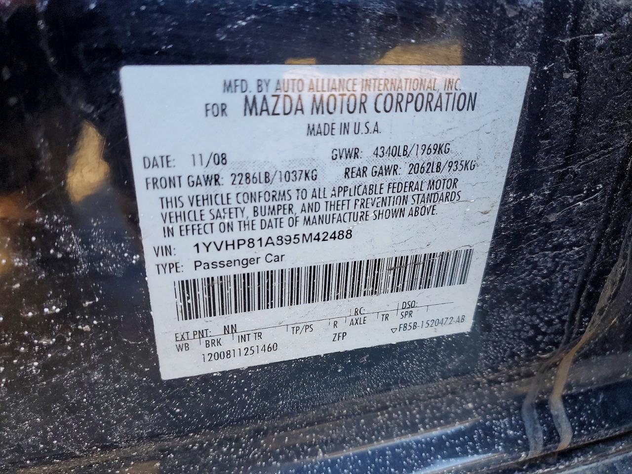 2009 MAZDA 6