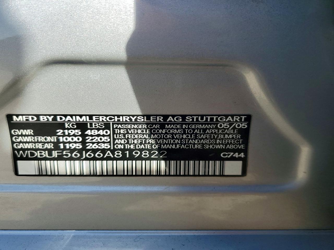 2006 MERCEDES-BENZ E-Class