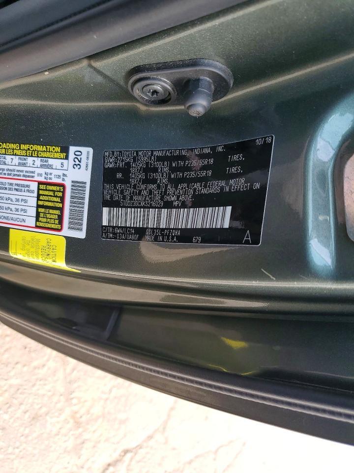 2019 TOYOTA SIENNA
