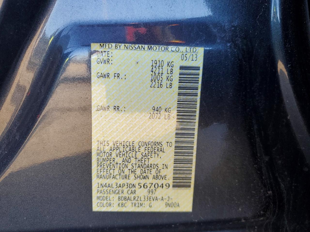 2013 NISSAN ALTIMA