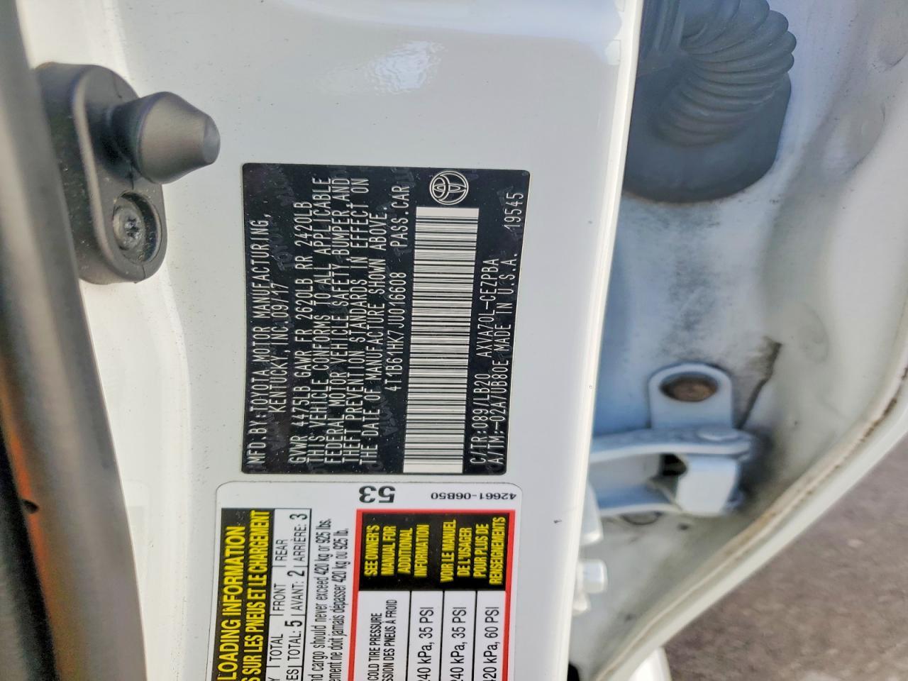 2018 TOYOTA CAMRY
