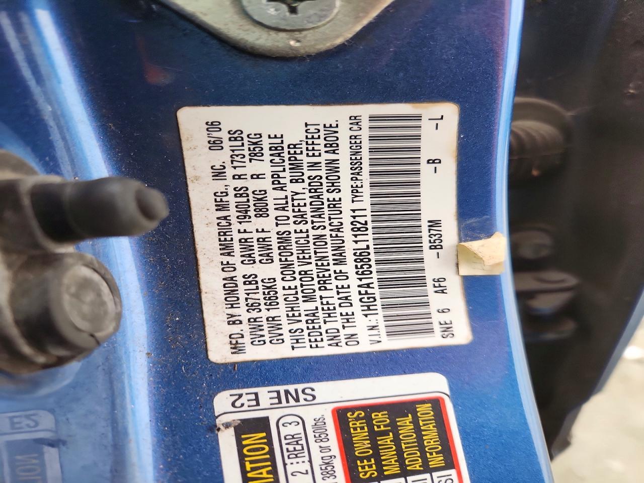 2006 HONDA CIVIC
