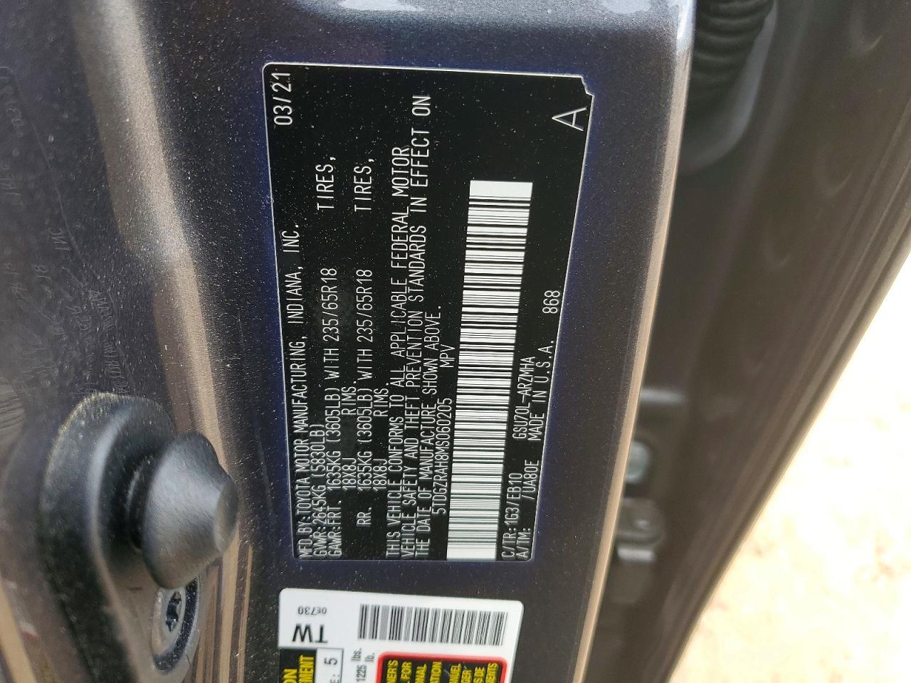 2021 TOYOTA HIGHLANDER