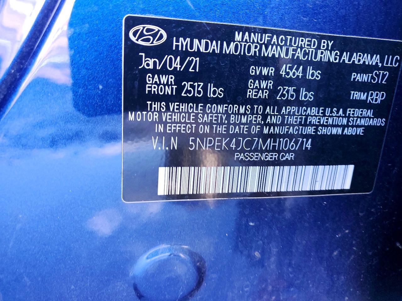 2021 HYUNDAI SONATA