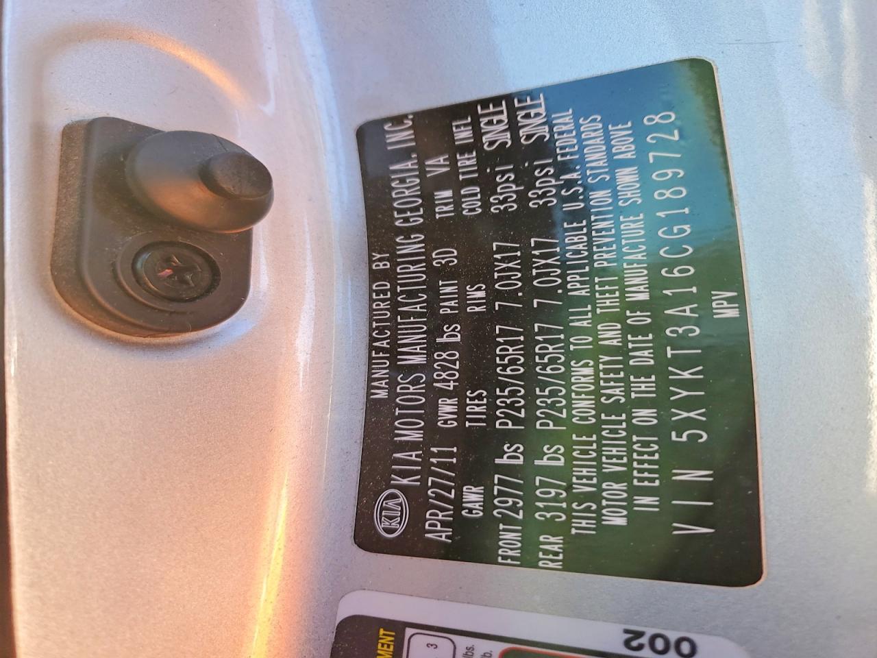 2012 KIA SORENTO