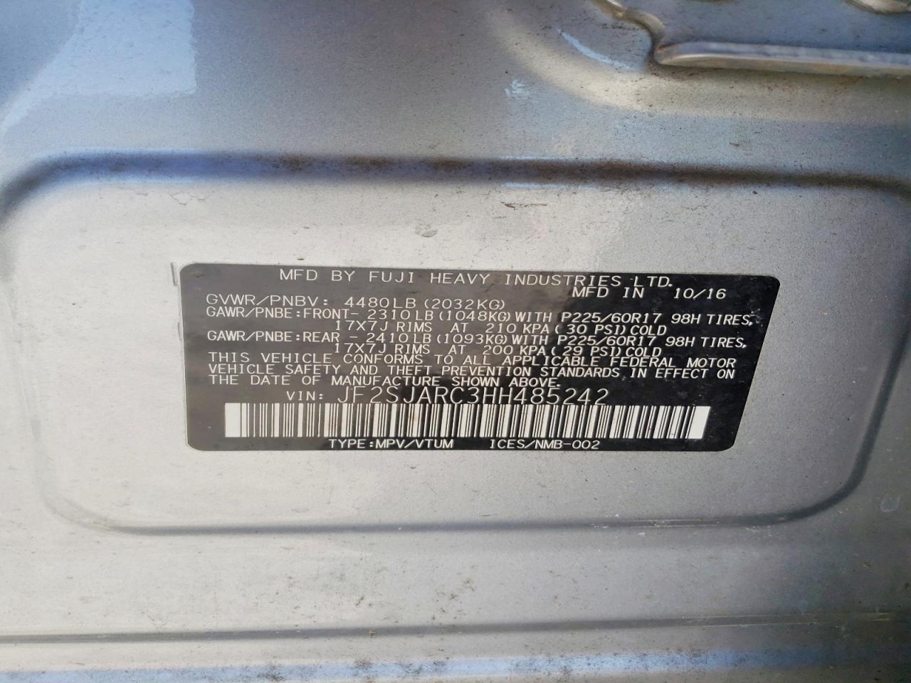 2017 SUBARU FORESTER