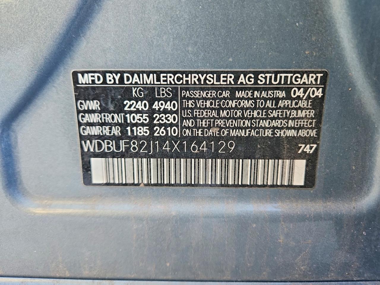 2004 MERCEDES-BENZ E-Class