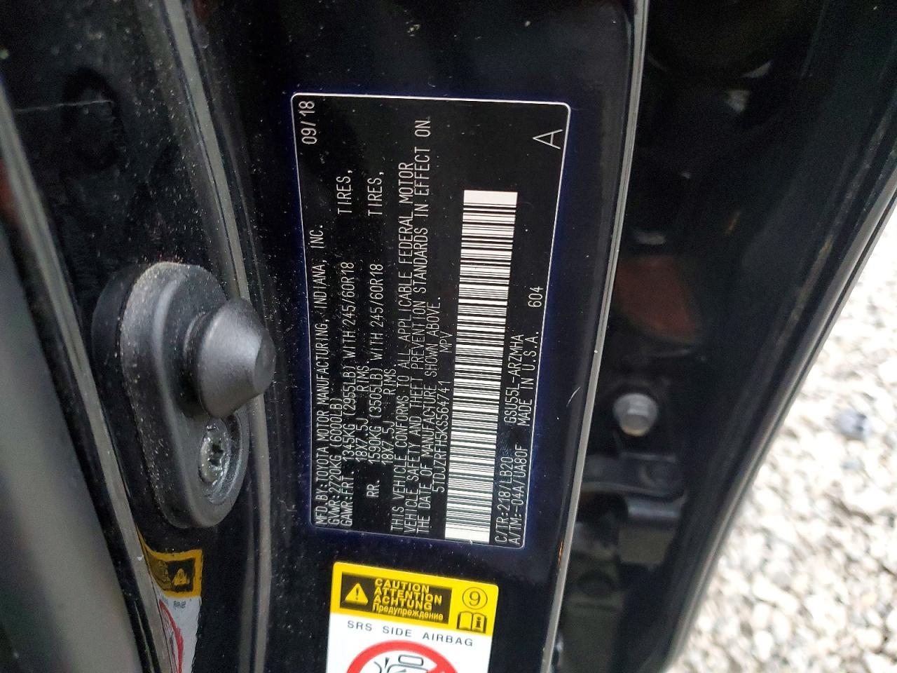 2019 TOYOTA HIGHLANDER