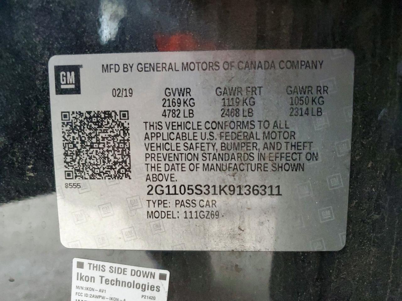 2019 CHEVROLET IMPALA