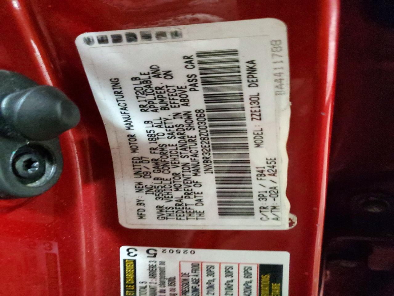 2008 TOYOTA COROLLA