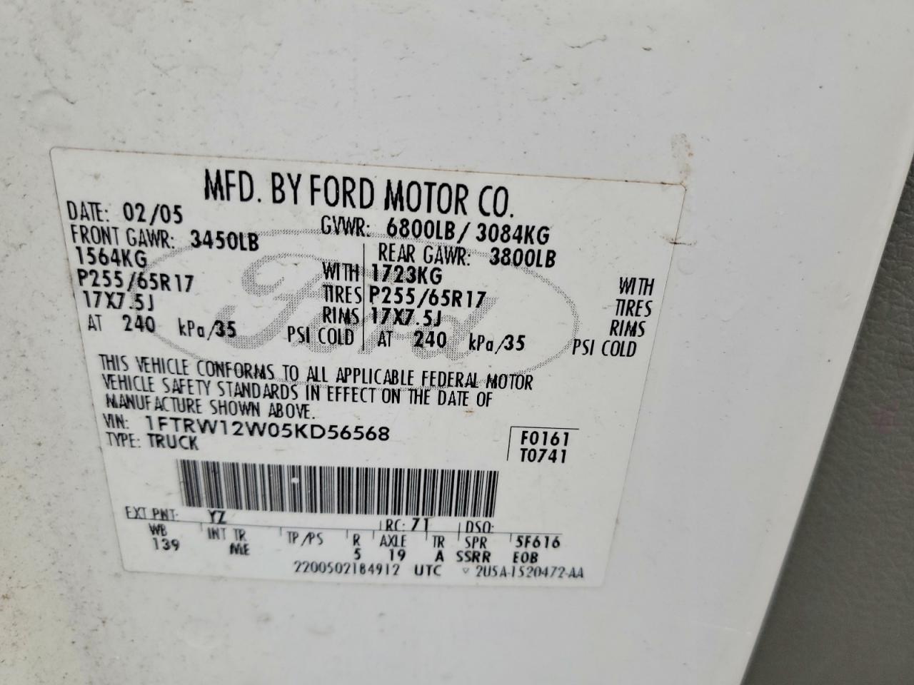 2005 FORD F-150