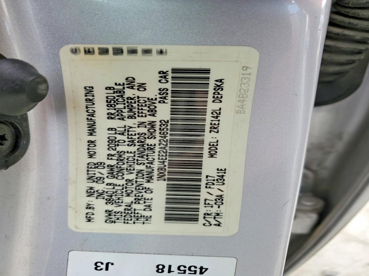 2010 TOYOTA COROLLA