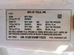 2022 TESLA MODEL 3