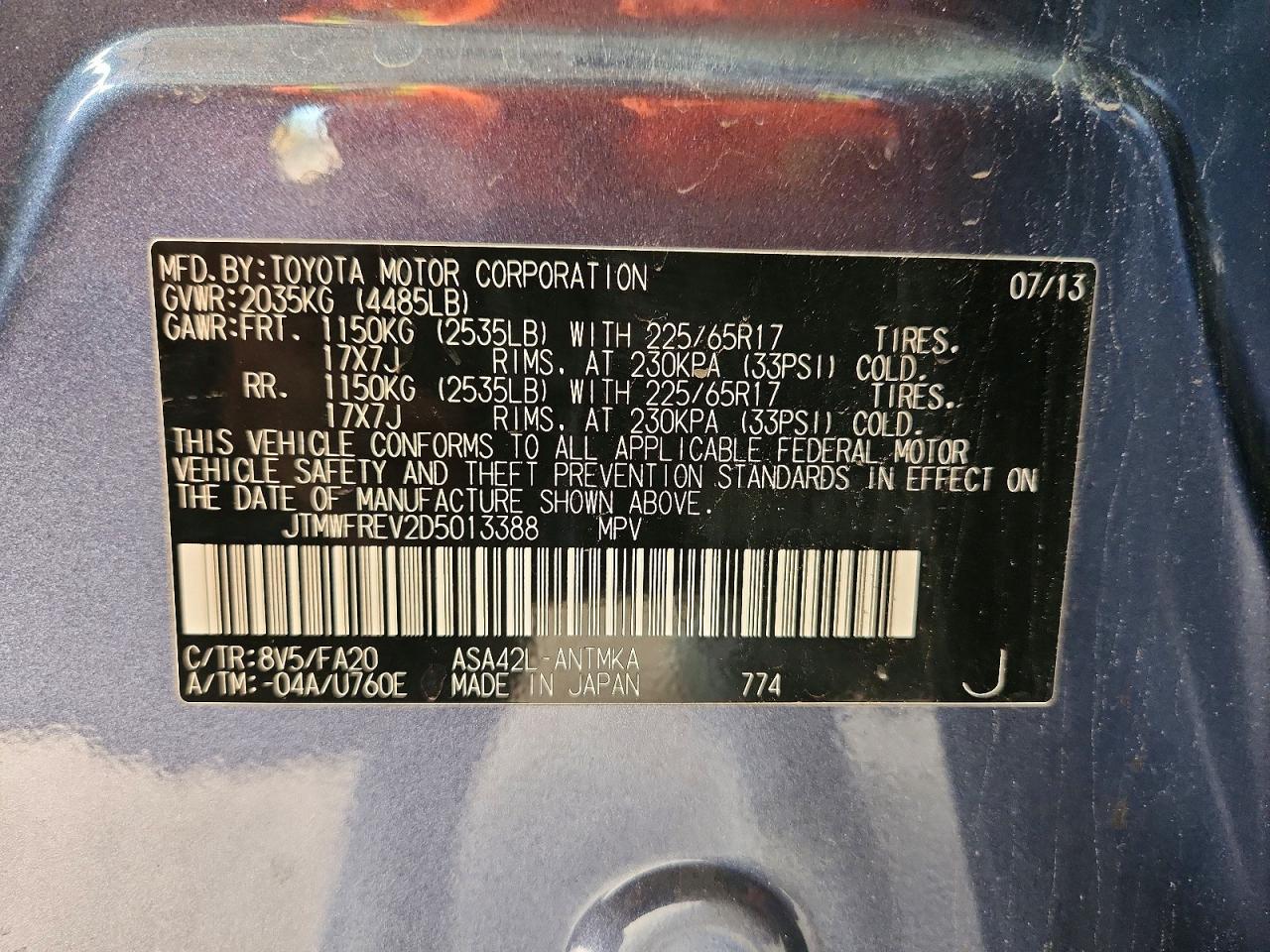 2013 TOYOTA RAV4