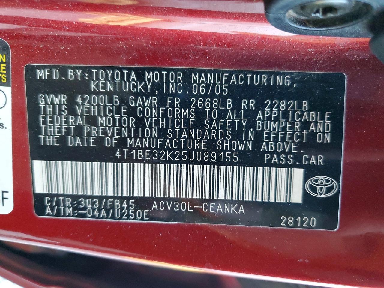 2005 TOYOTA CAMRY