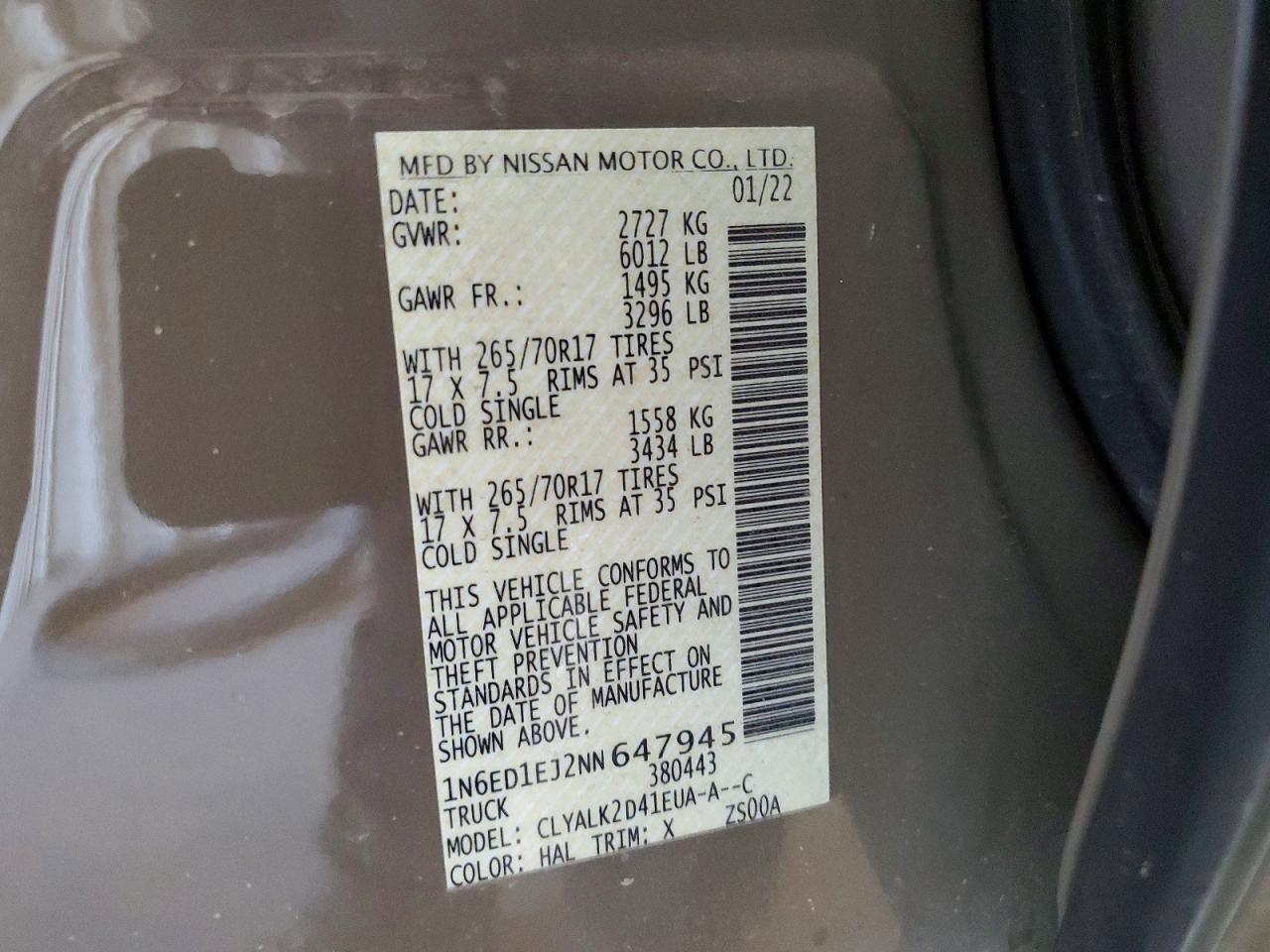 2022 NISSAN Frontier
