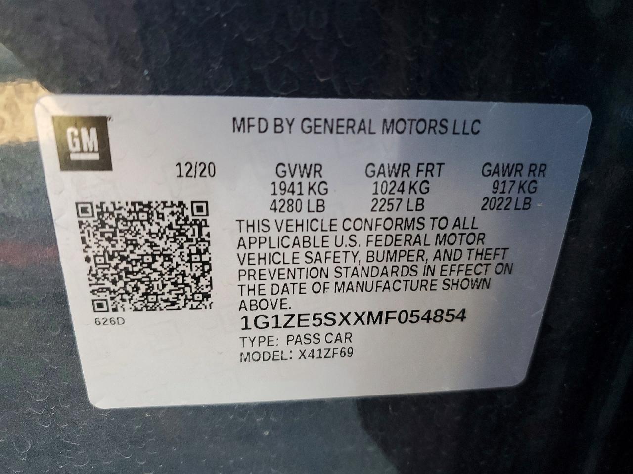 2021 CHEVROLET MALIBU