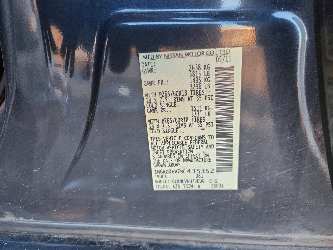 2011 NISSAN Frontier