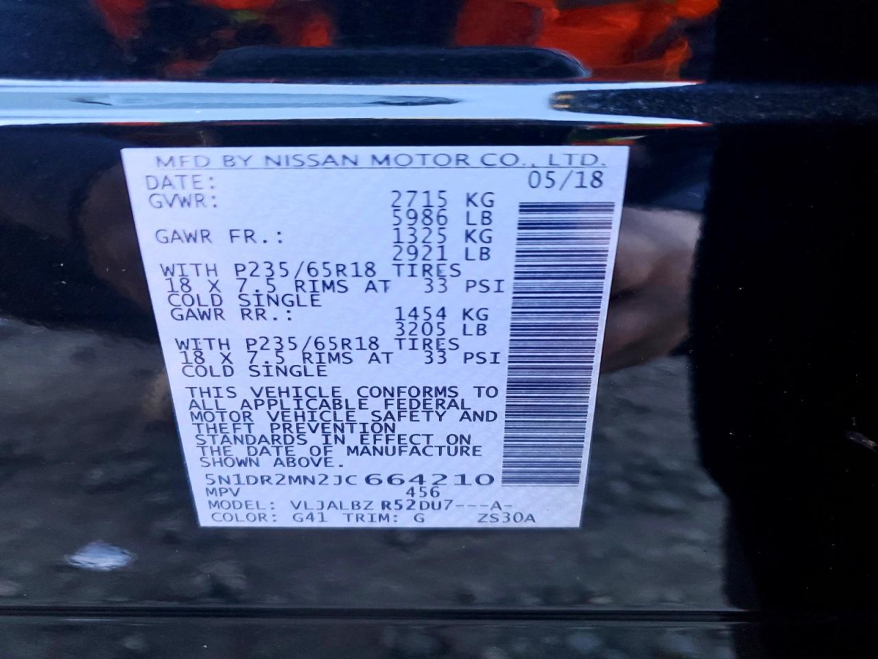 2018 NISSAN PATHFINDER