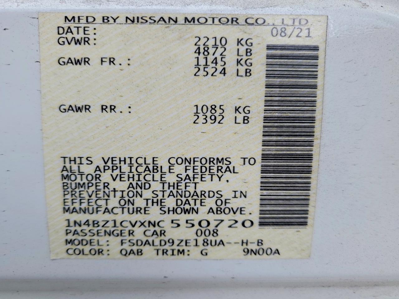 2022 NISSAN LEAF