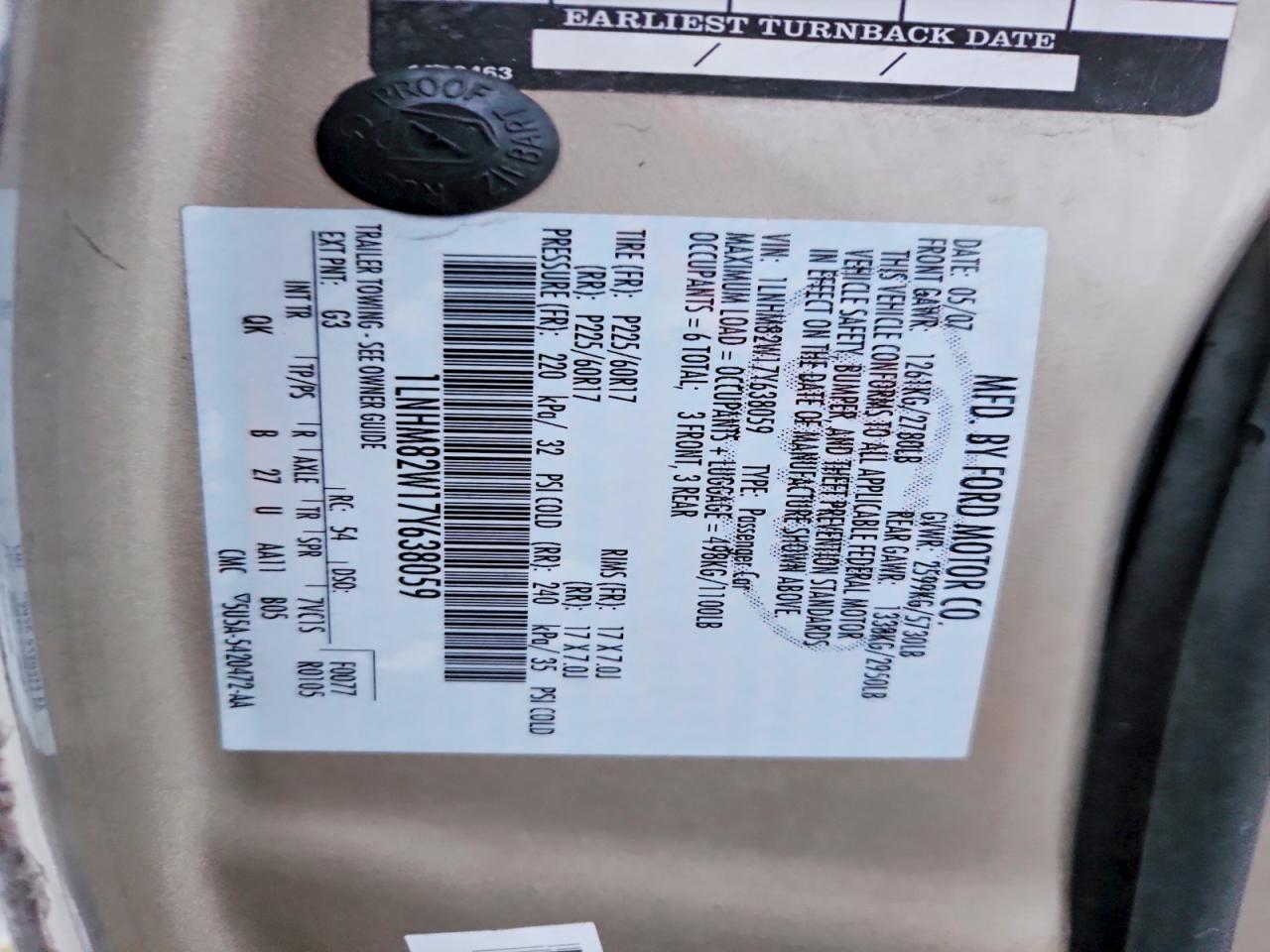 2007 LINCOLN Town Car