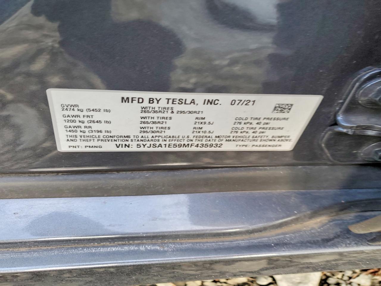 2021 TESLA MODEL S