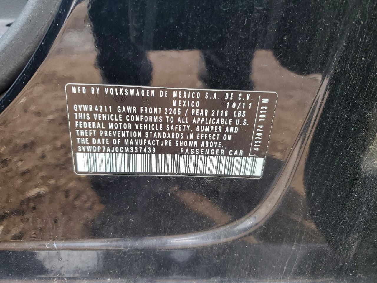 2012 VOLKSWAGEN JETTA
