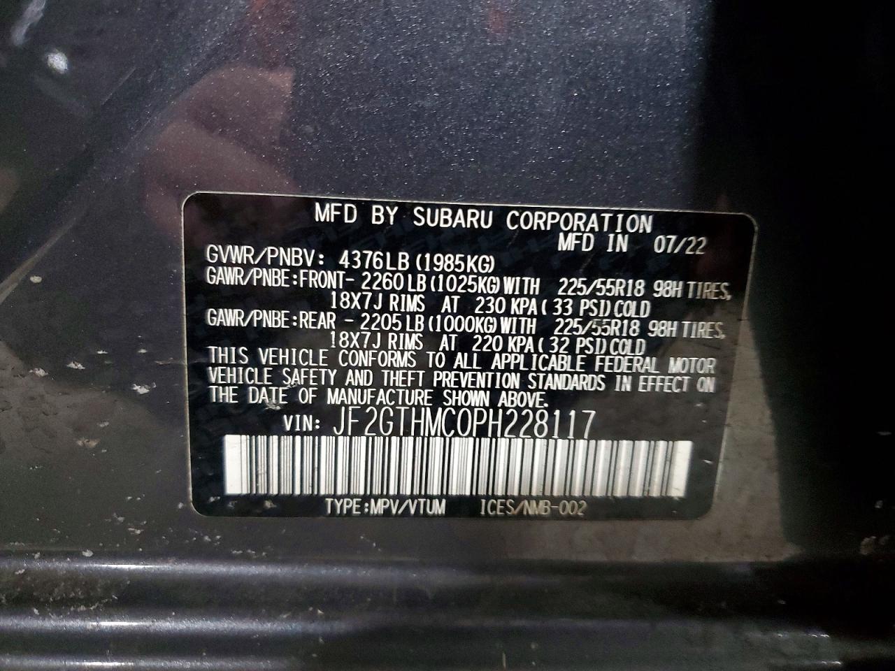 2023 SUBARU Crosstrek