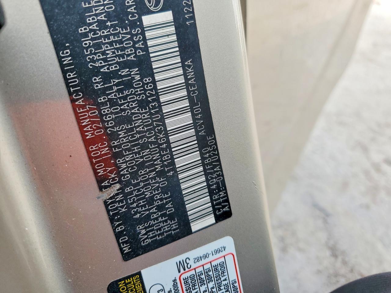 2007 TOYOTA CAMRY