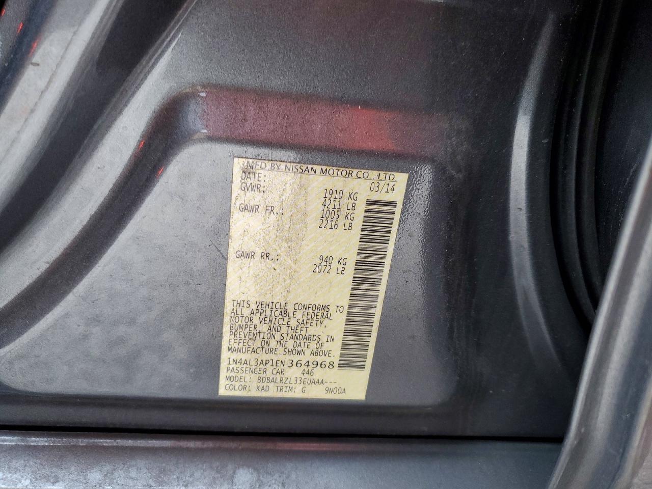 2014 NISSAN ALTIMA