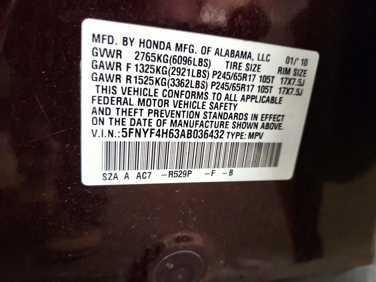 2010 HONDA PILOT