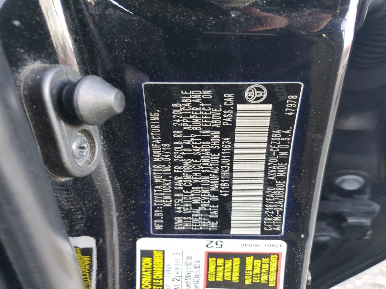 2018 TOYOTA CAMRY