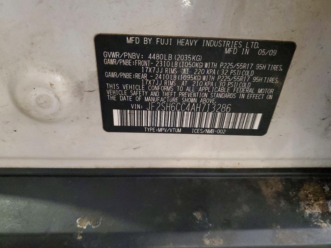 2010 SUBARU FORESTER