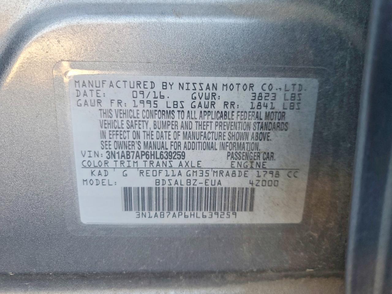 2017 NISSAN SENTRA