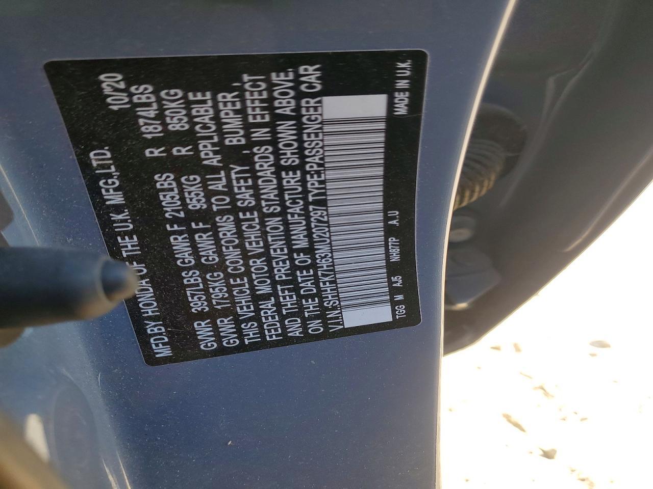 2021 HONDA CIVIC