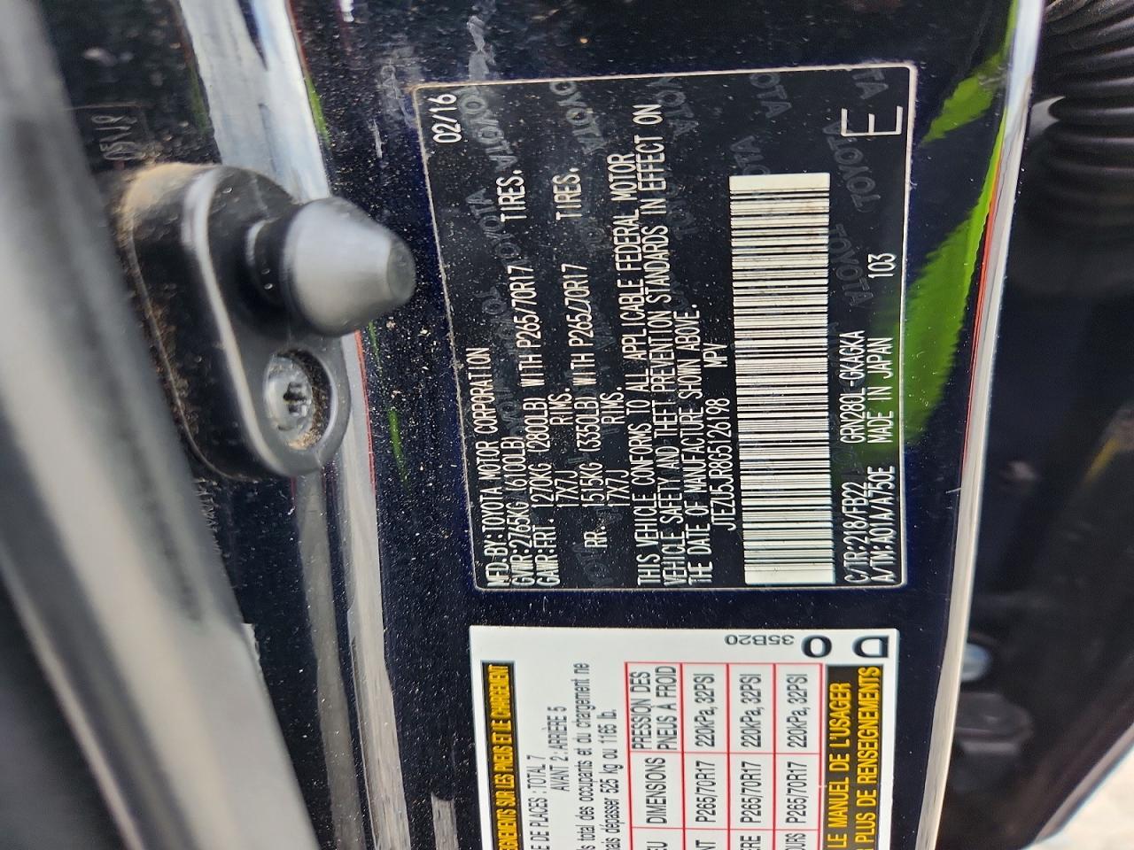2016 TOYOTA 4Runner