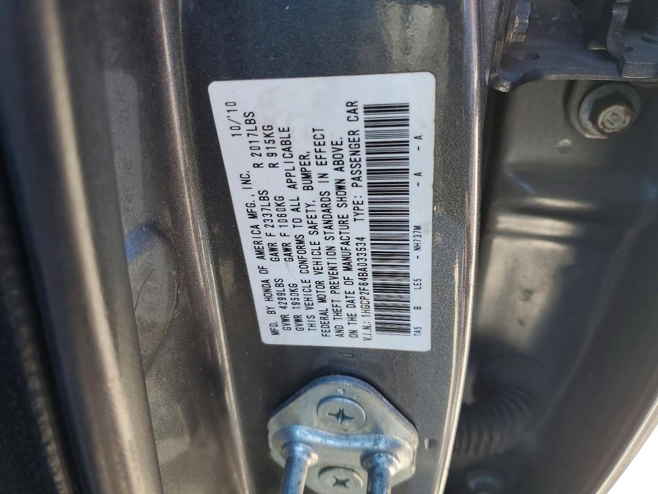 2011 HONDA ACCORD