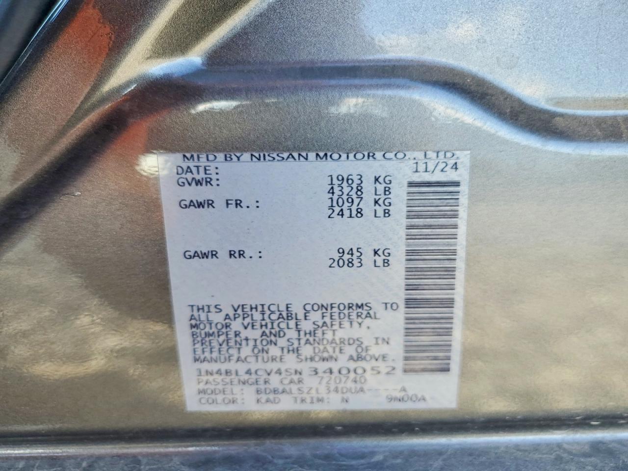 2025 NISSAN ALTIMA