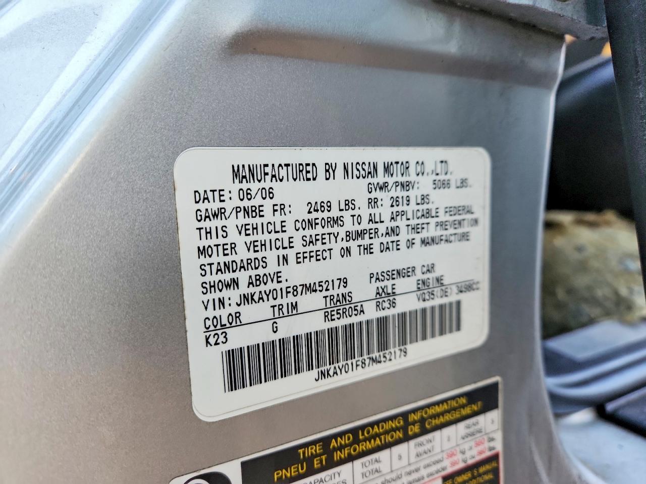 2007 INFINITI M35