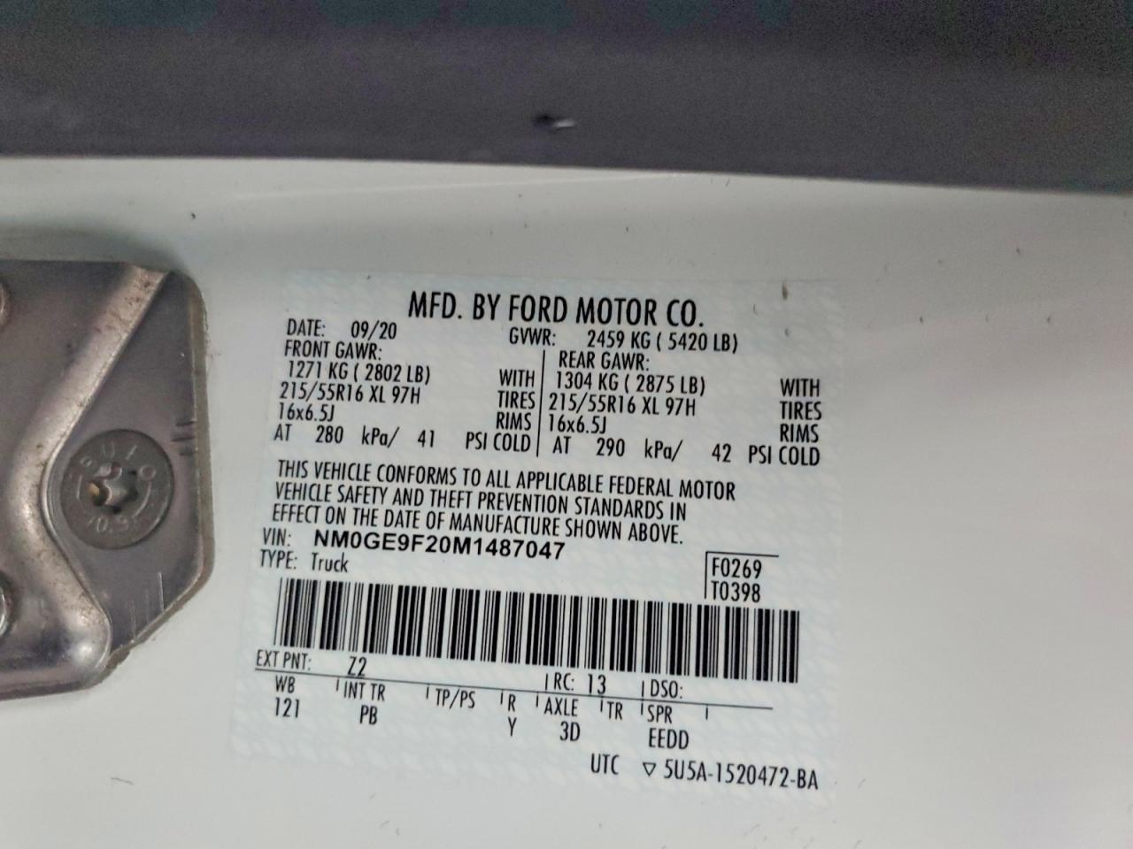 2021 FORD TRANSIT CONNECT